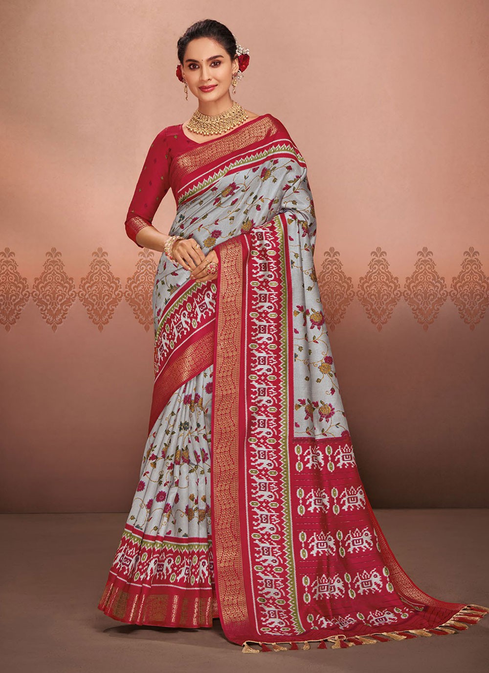 Classic Printed Silk Saree - S5577