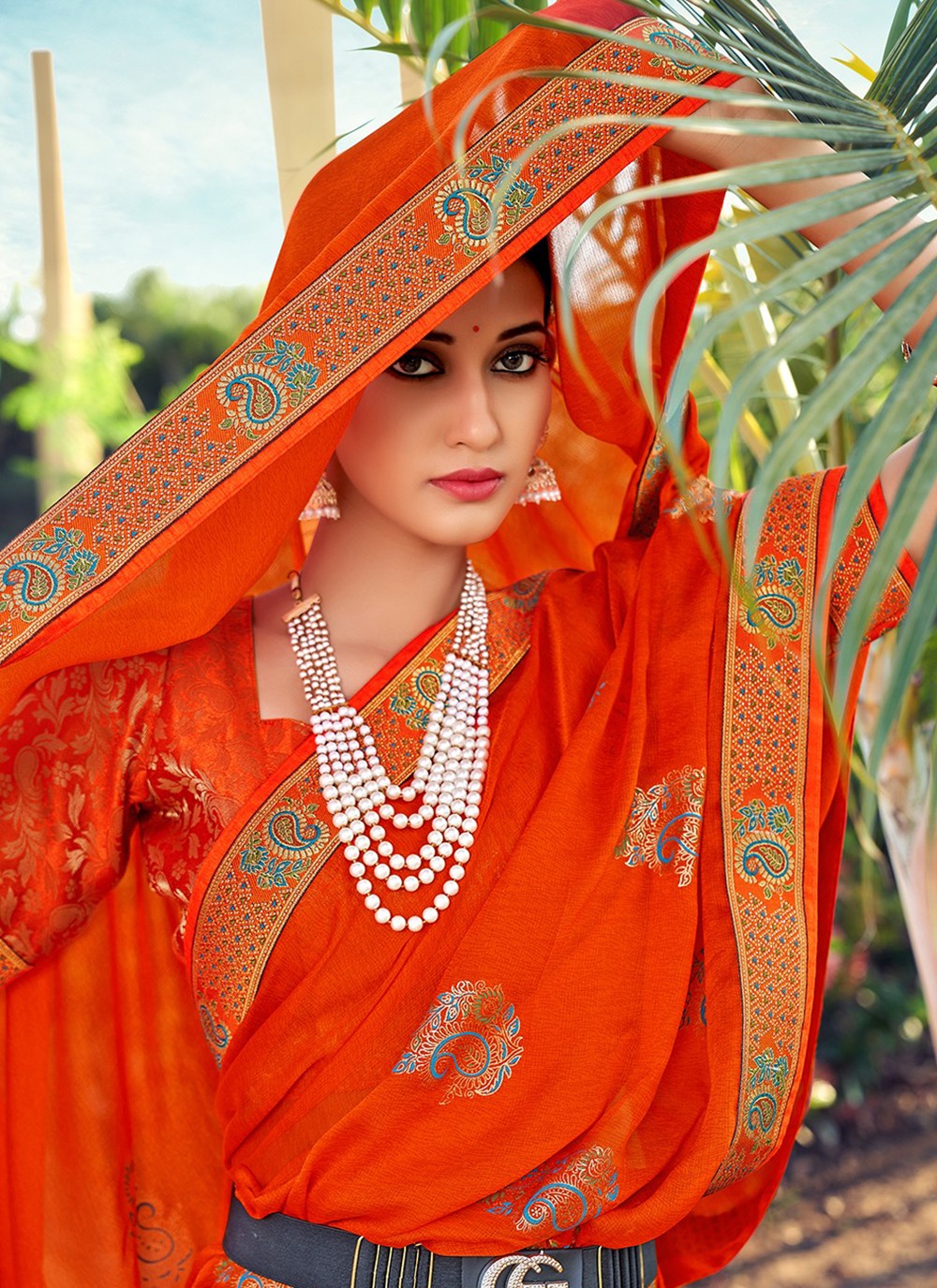 Classic Printed Silk Saree - S3197