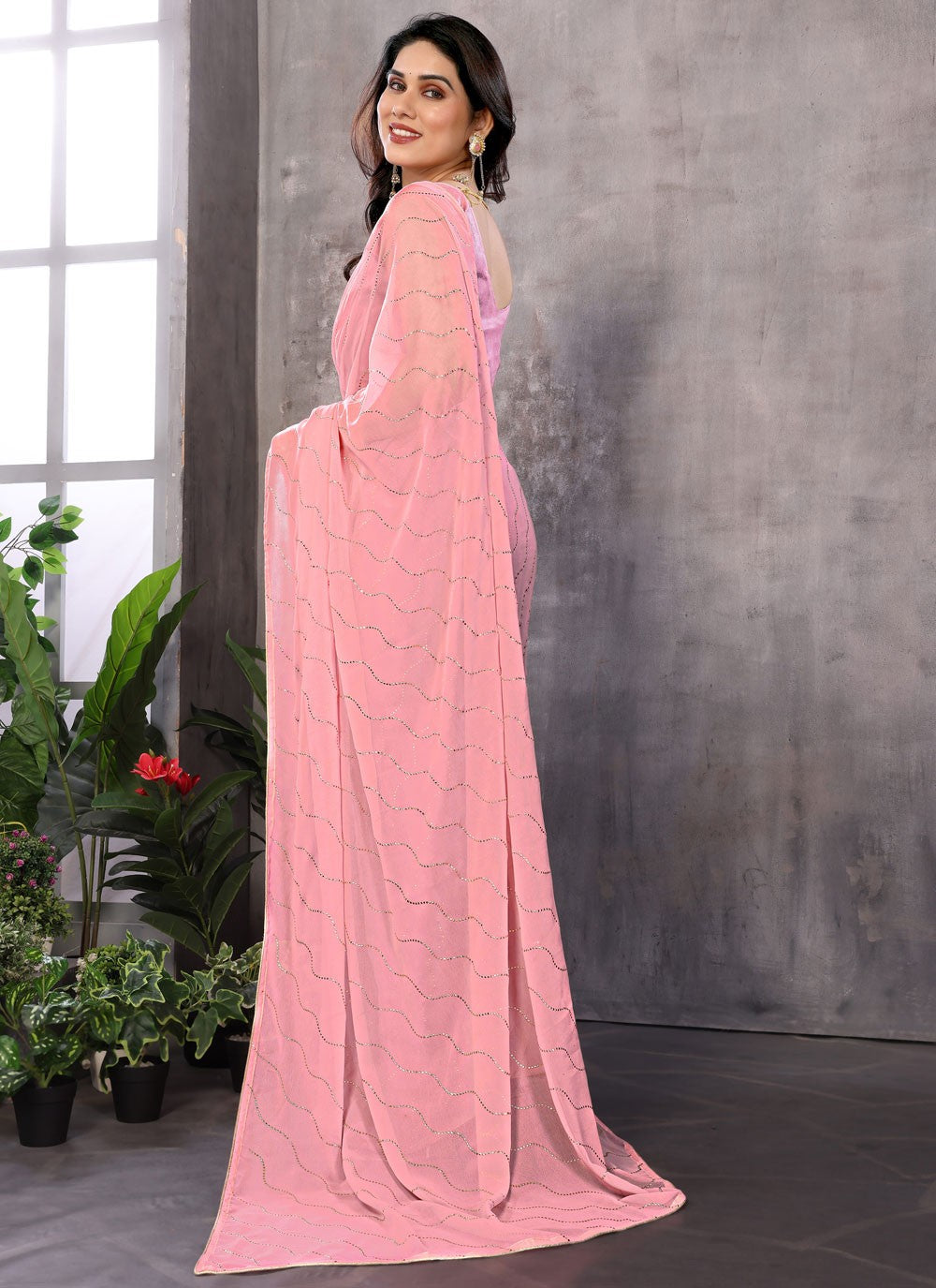 Classic Printed Georgette Saree - S9413