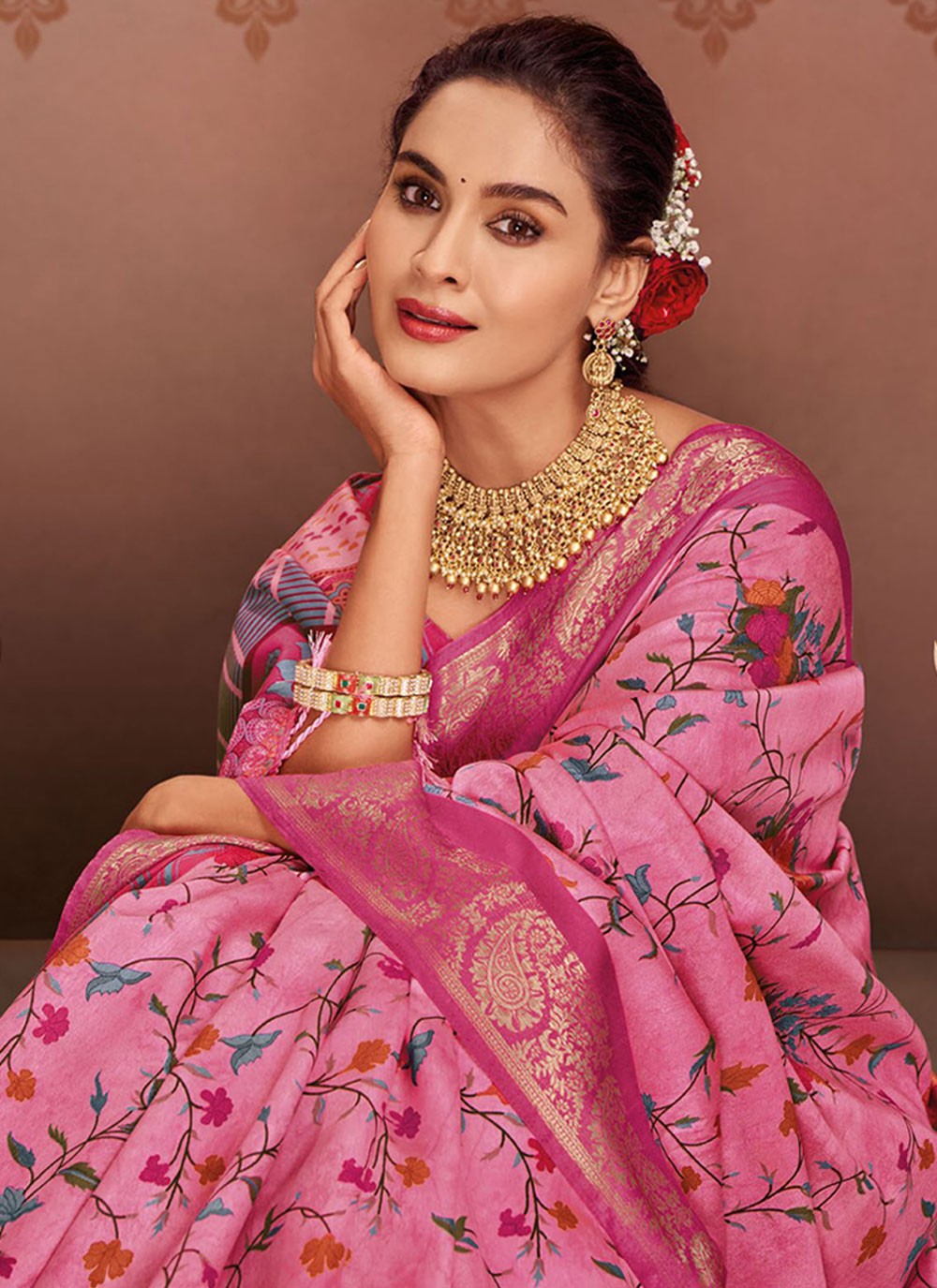 Classic Printed Silk Saree - S5577