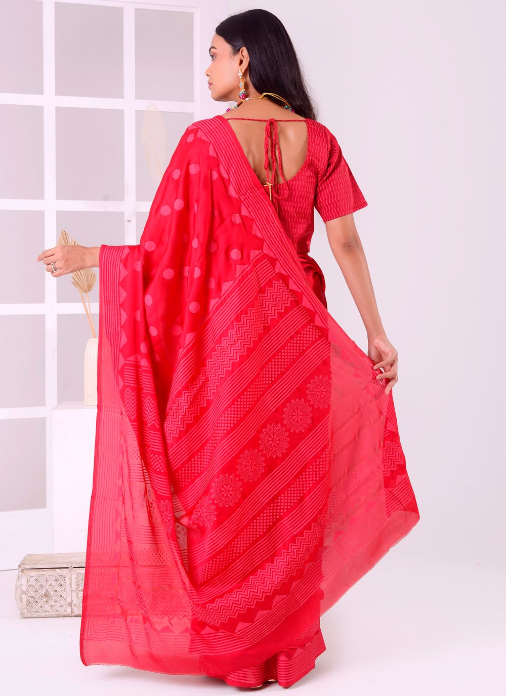 Classic Border Work Georgette Saree - S7887