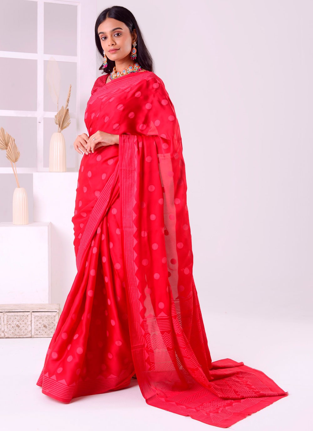 Classic Border Work Georgette Saree - S7887