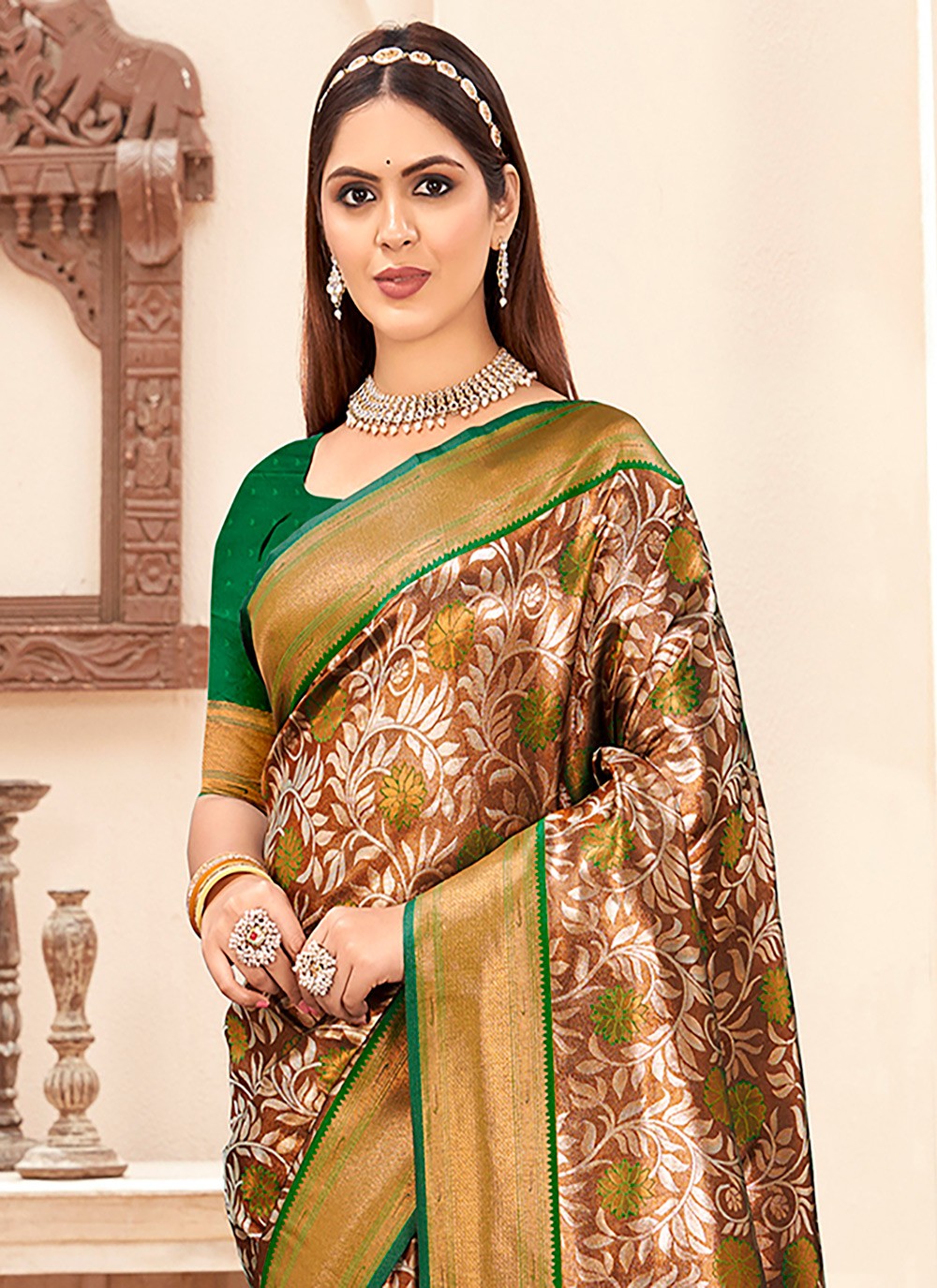 Classic Printed Silk Saree - S6599