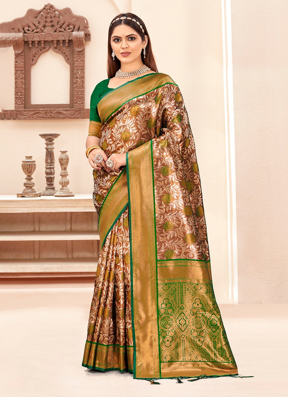 Classic Printed Silk Saree - S6599