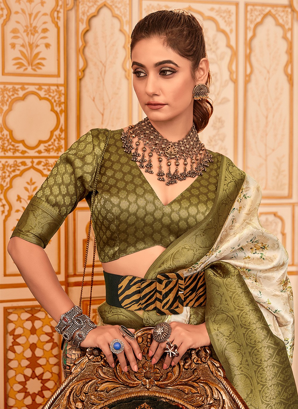 Contemporary Printed Silk Saree - S3273