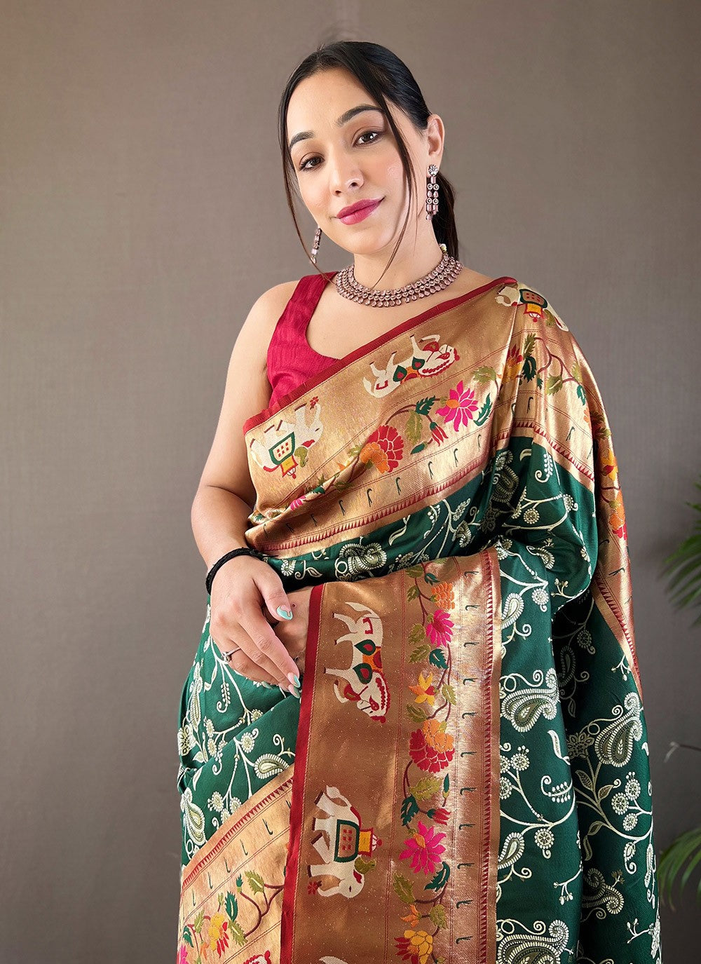 Traditional Printed Silk Saree - S5925