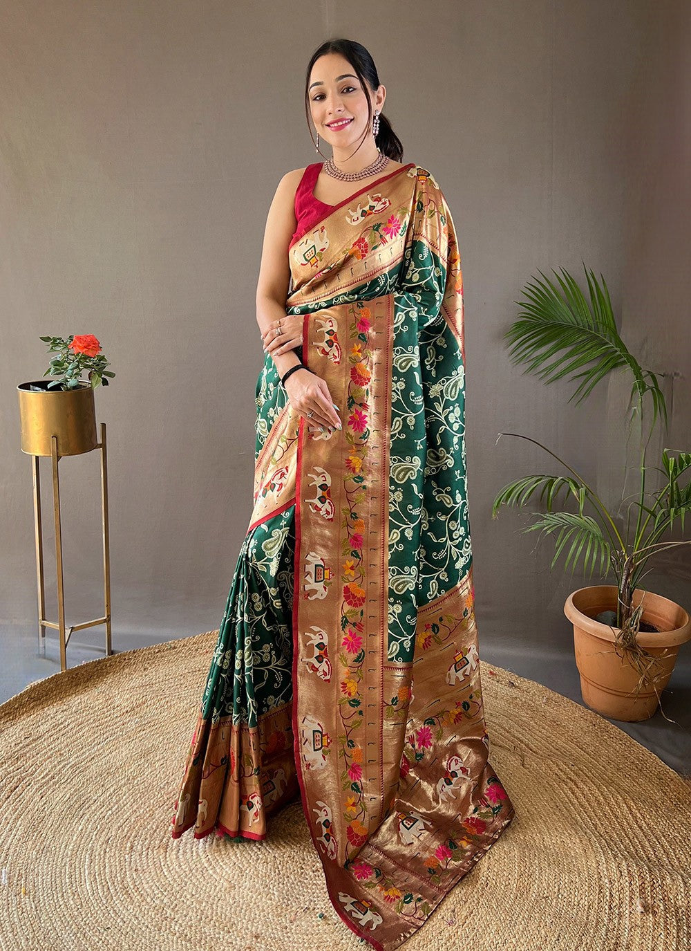 Traditional Printed Silk Saree - S5925