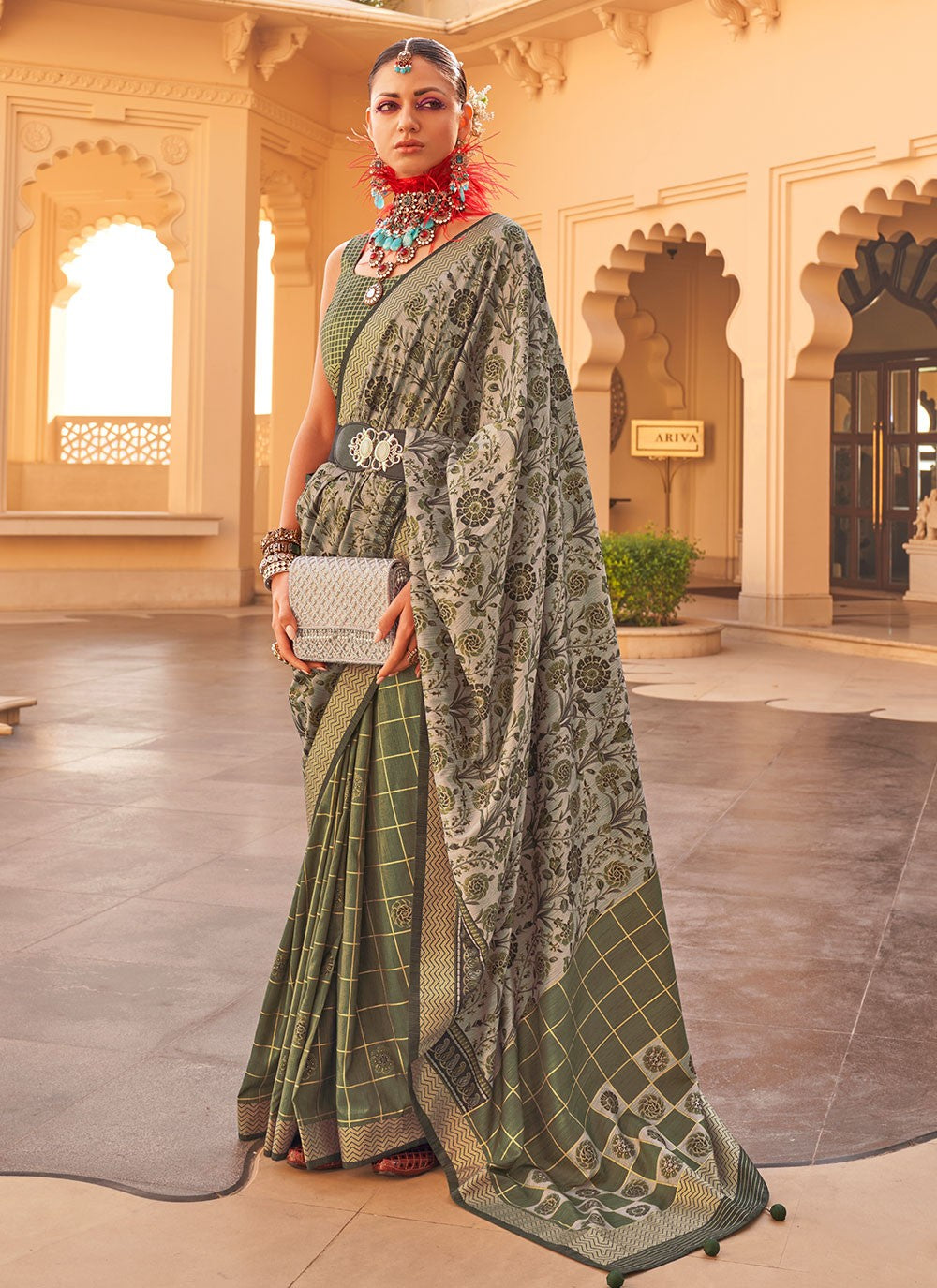 Classic Printed Silk Saree - S6215