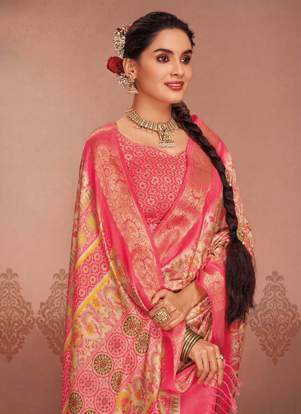 Classic Printed Silk Saree - S5577