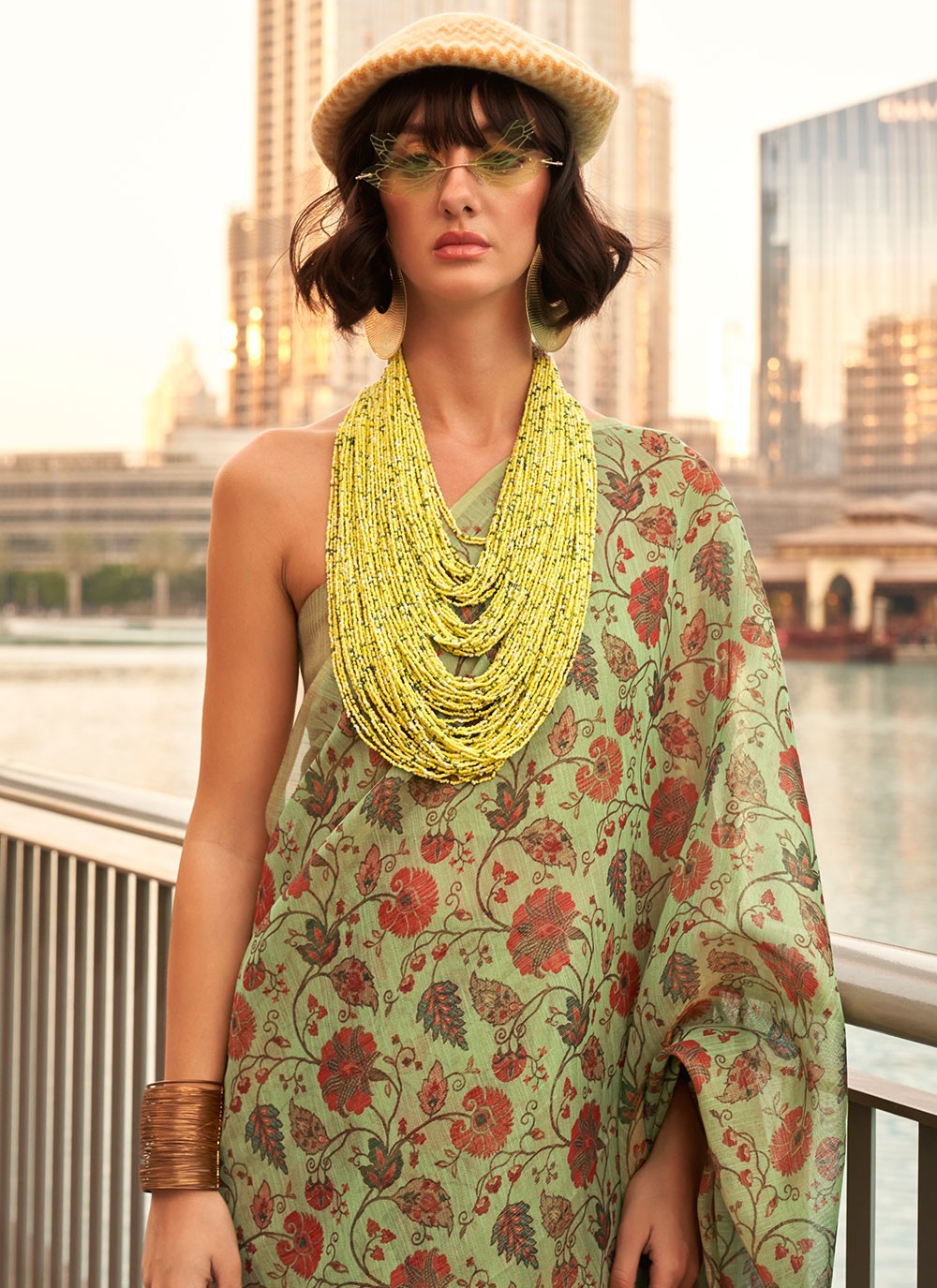 Classic Printed Tissue Saree - S7035