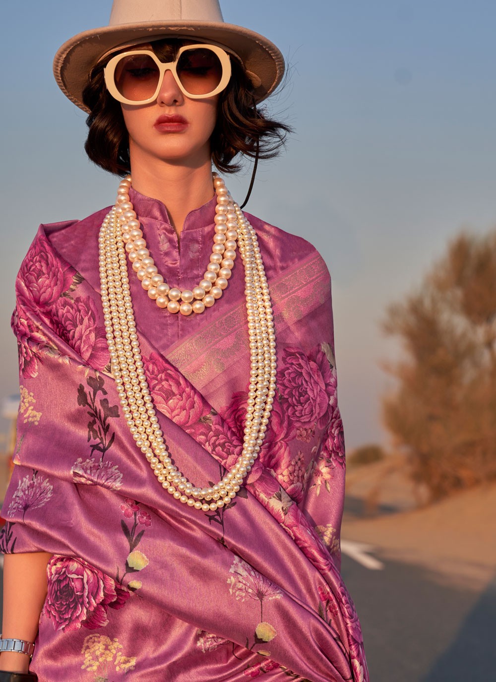 Classic Printed Tussar Silk Saree - S6232