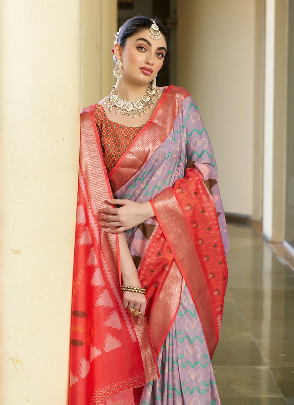 Digital Print, Woven Pure Crepe Saree - S11791