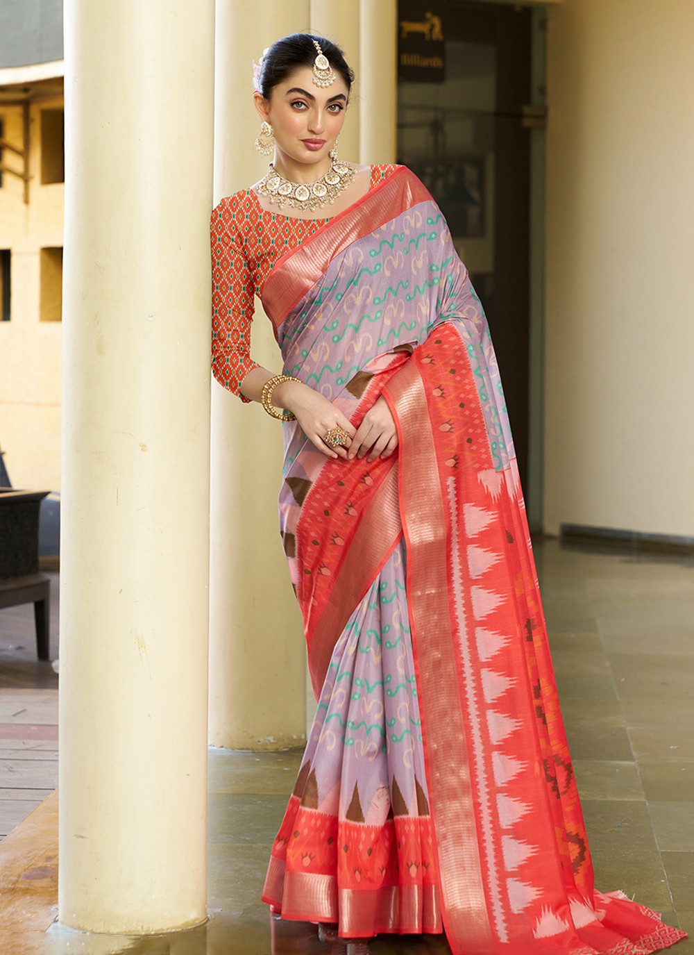 Digital Print, Woven Pure Crepe Saree - S11791