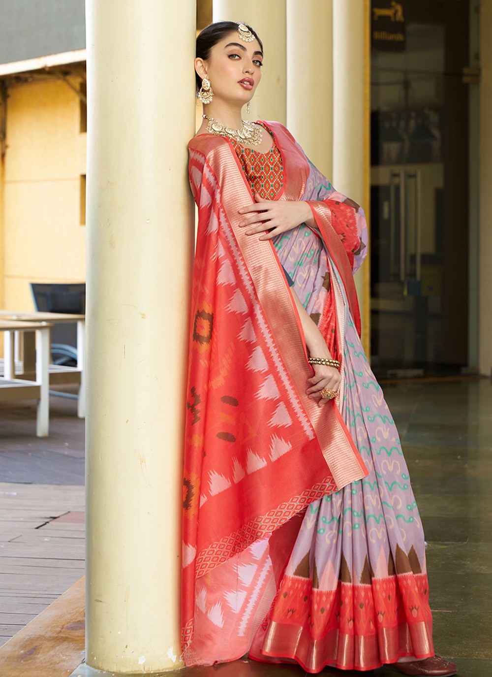 Digital Print, Woven Pure Crepe Saree - S11791
