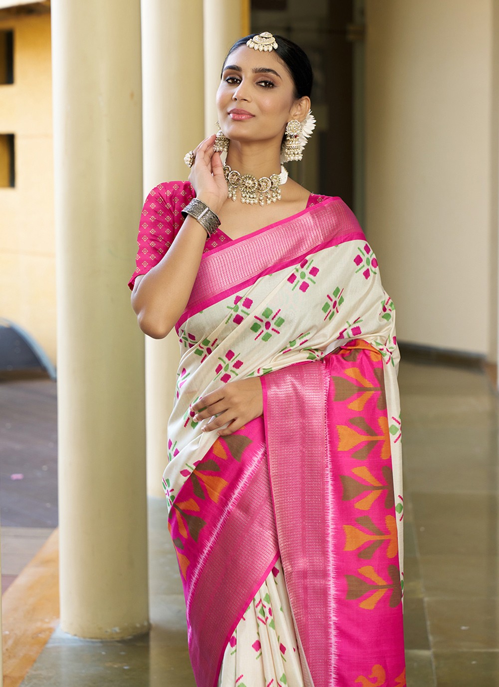 Digital Print, Woven Pure Crepe Saree - S11791