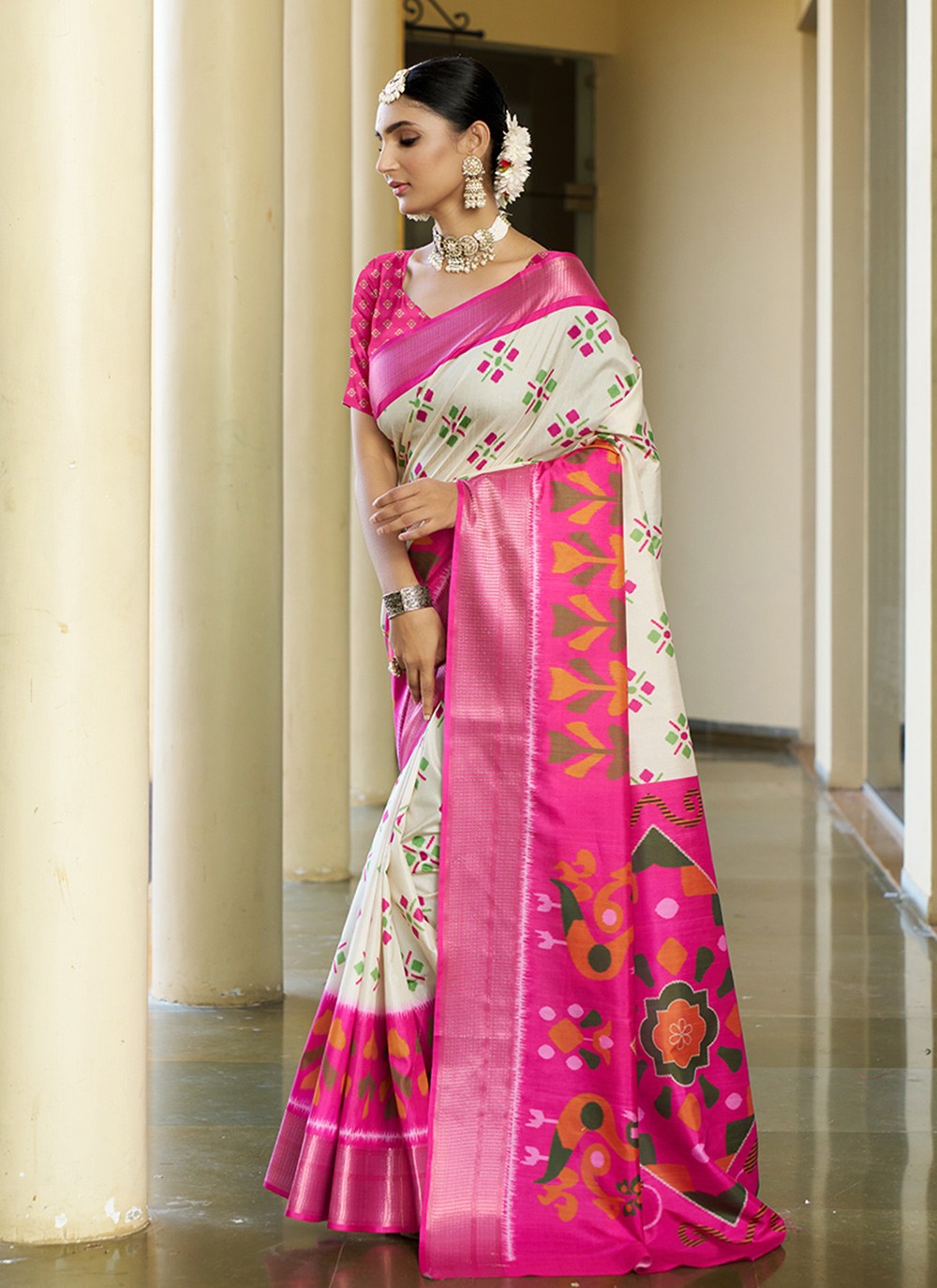 Digital Print, Woven Pure Crepe Saree - S11791