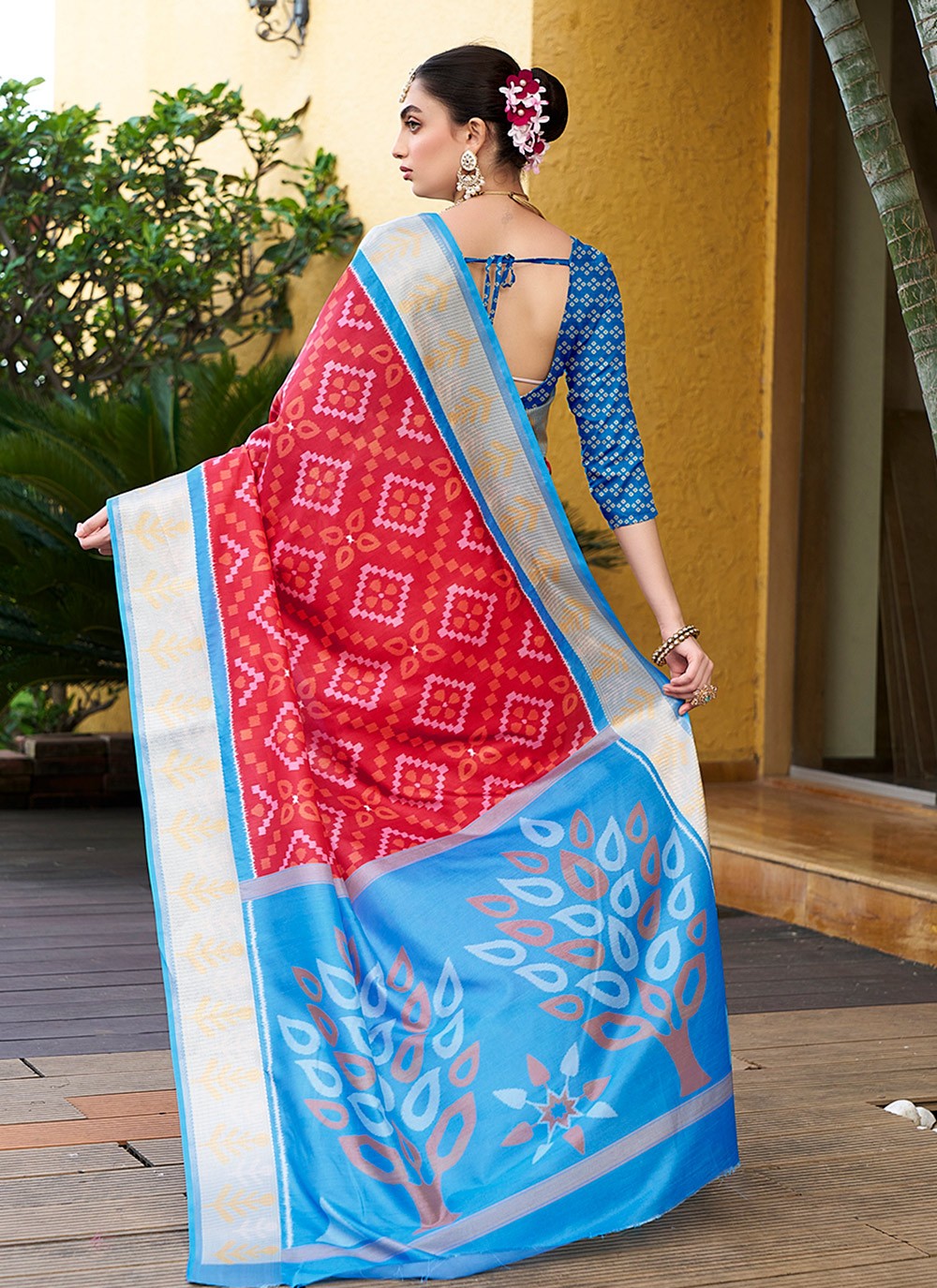 Digital Print, Woven Pure Crepe Saree - S11791