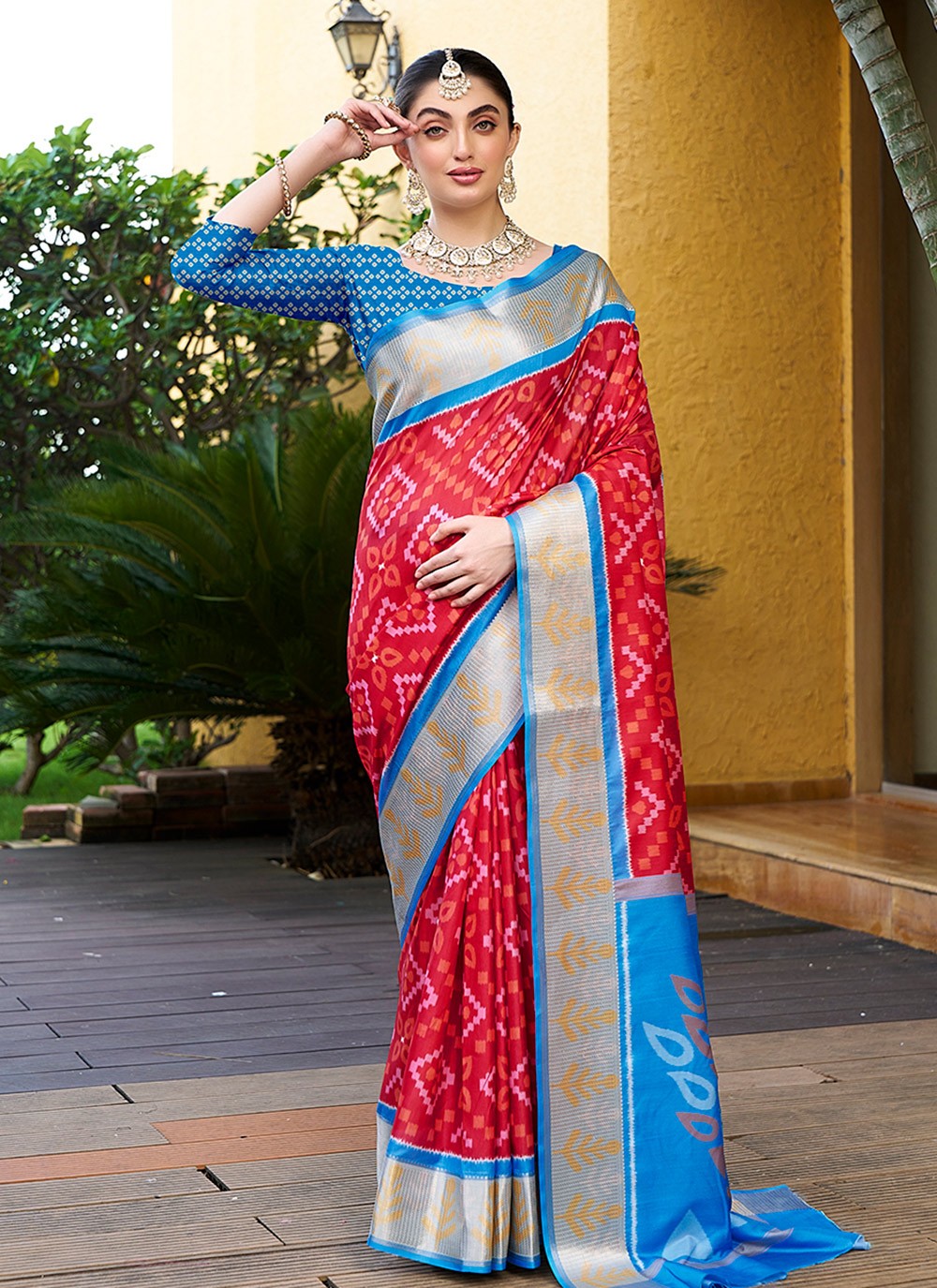 Digital Print, Woven Pure Crepe Saree - S11791