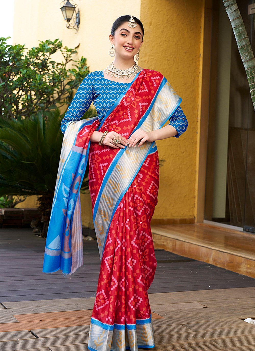 Digital Print, Woven Pure Crepe Saree - S11791