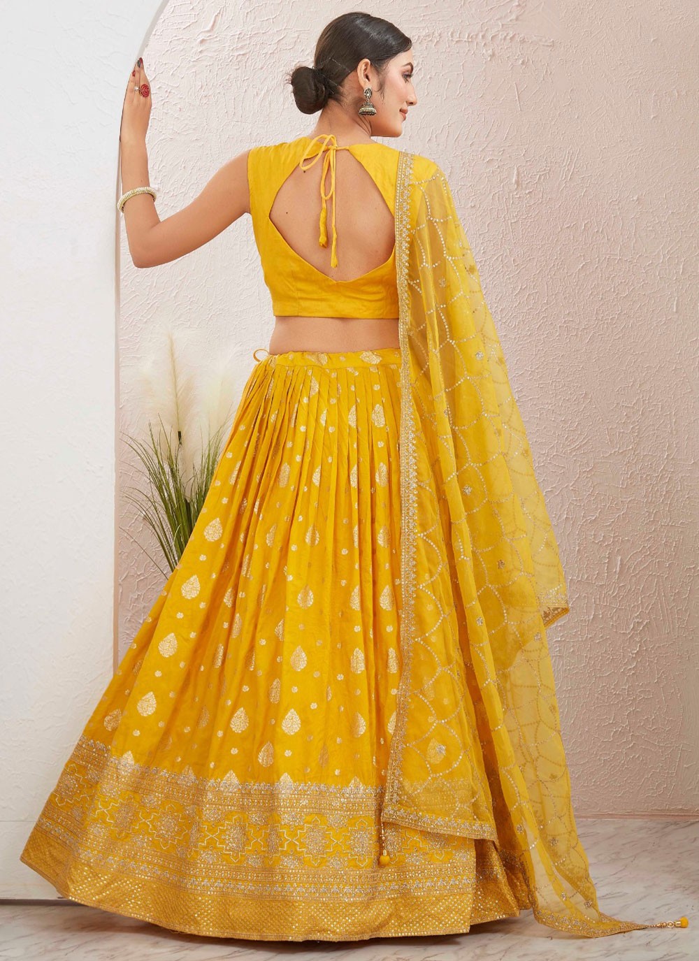 Embroidered Pure Dola Lehenga - L3088