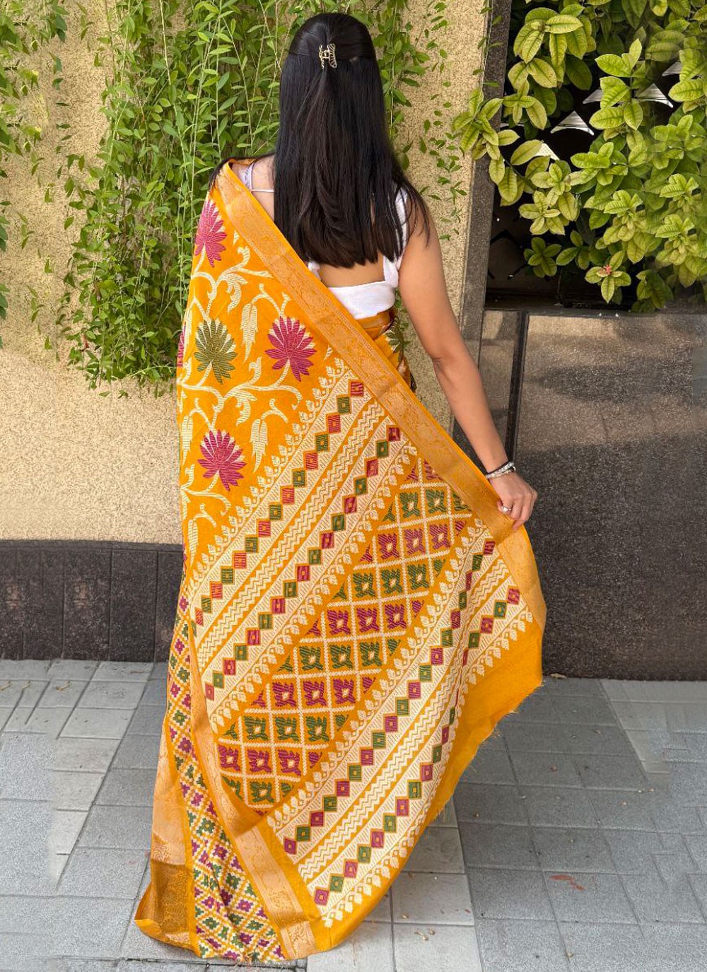 Printed, Weaving Zari Pure Dola Saree - S11976
