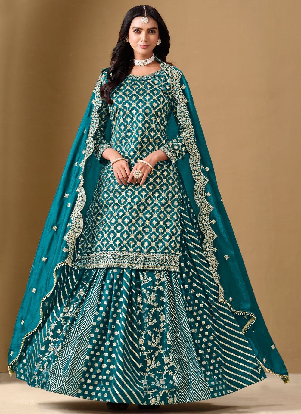 Pure Dola Festival, Mehandi & Sangeet Readymade Lehenga Choli L3604