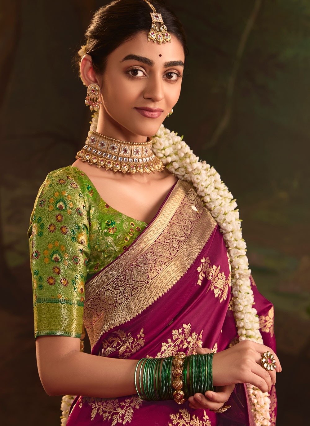 Weaving Zari Pure Dola Saree - S12085