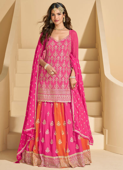 Pure Georgette Festival, Mehandi & Sangeet, Reception Readymade Lehenga Choli L3551