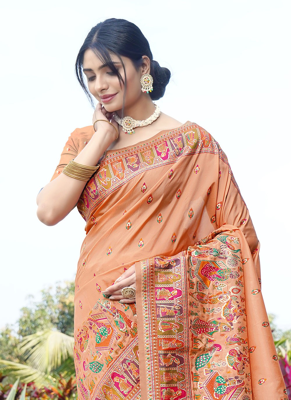 Traditional Weaving Zari Pure Silk Saree - S8496