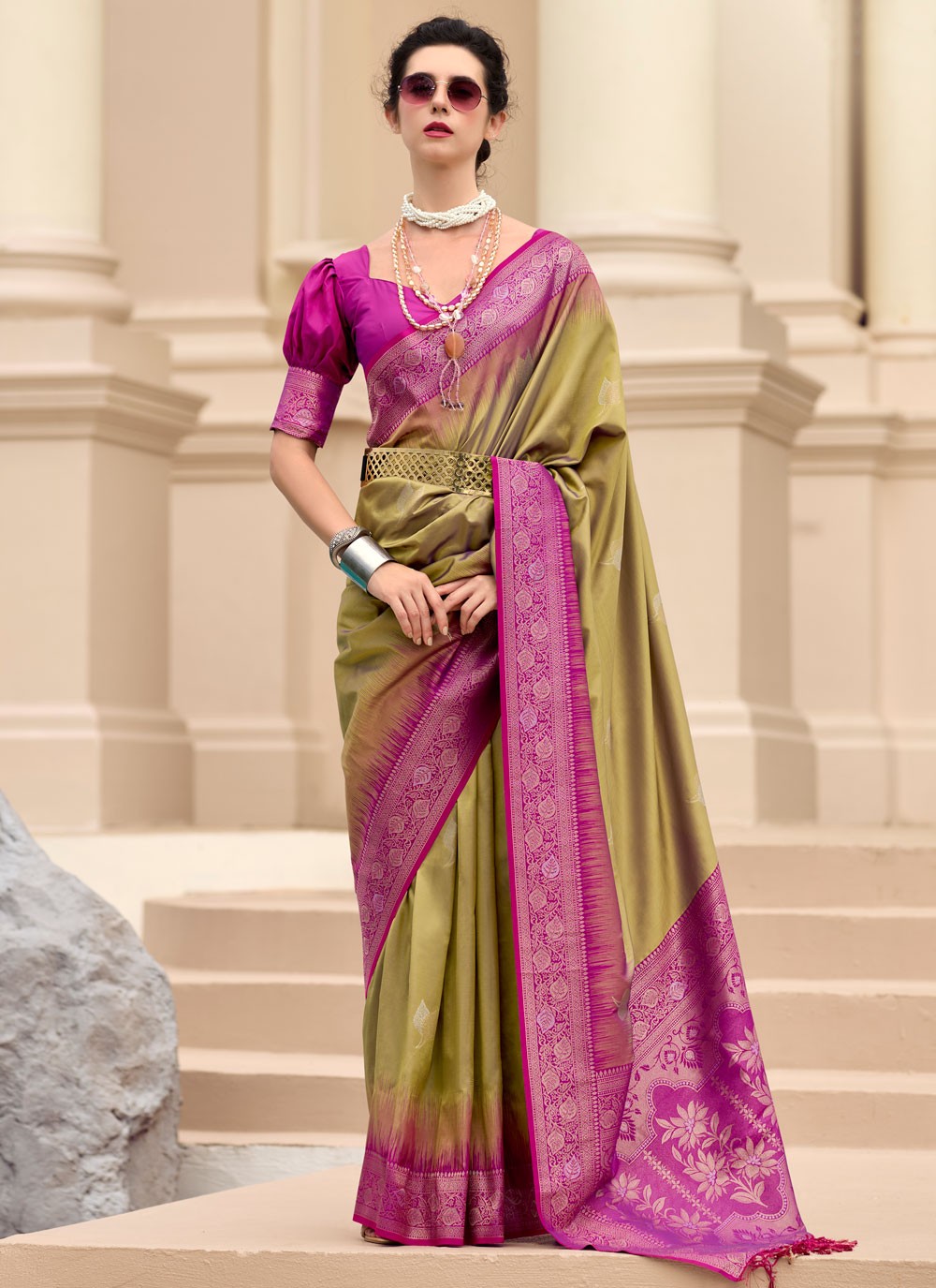 Weaving Zari Pure Silk Saree - S11970