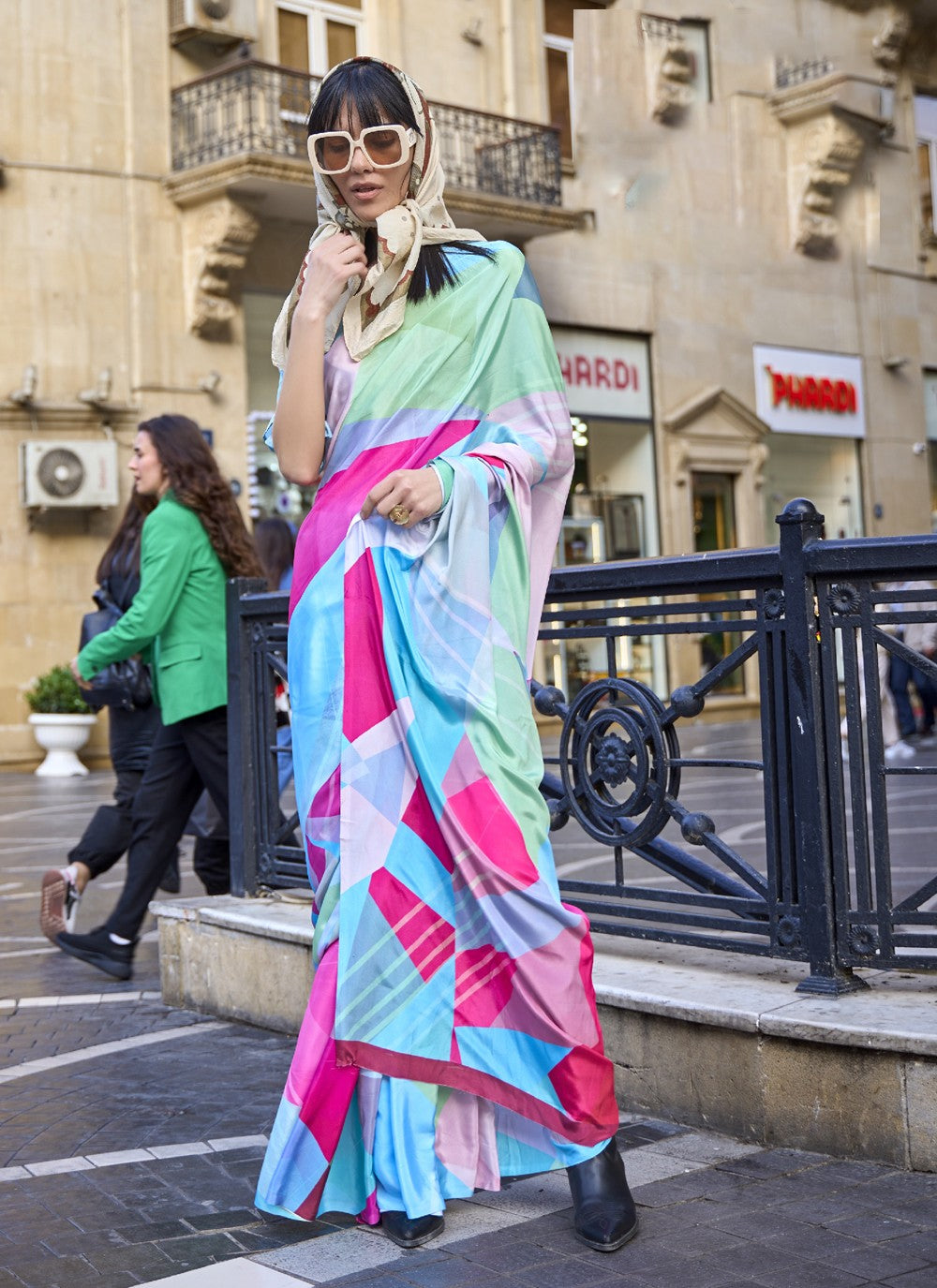 Classic Digital Print Pure Silk Saree - S3764