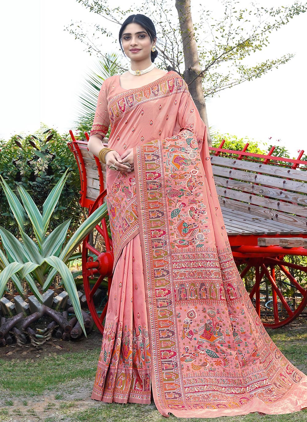 Traditional Weaving Zari Pure Silk Saree - S8496