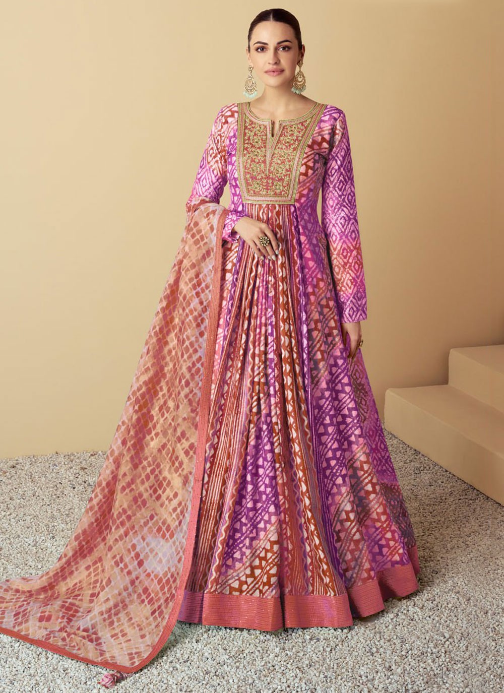 Embroidered Muslin Gown - G1797