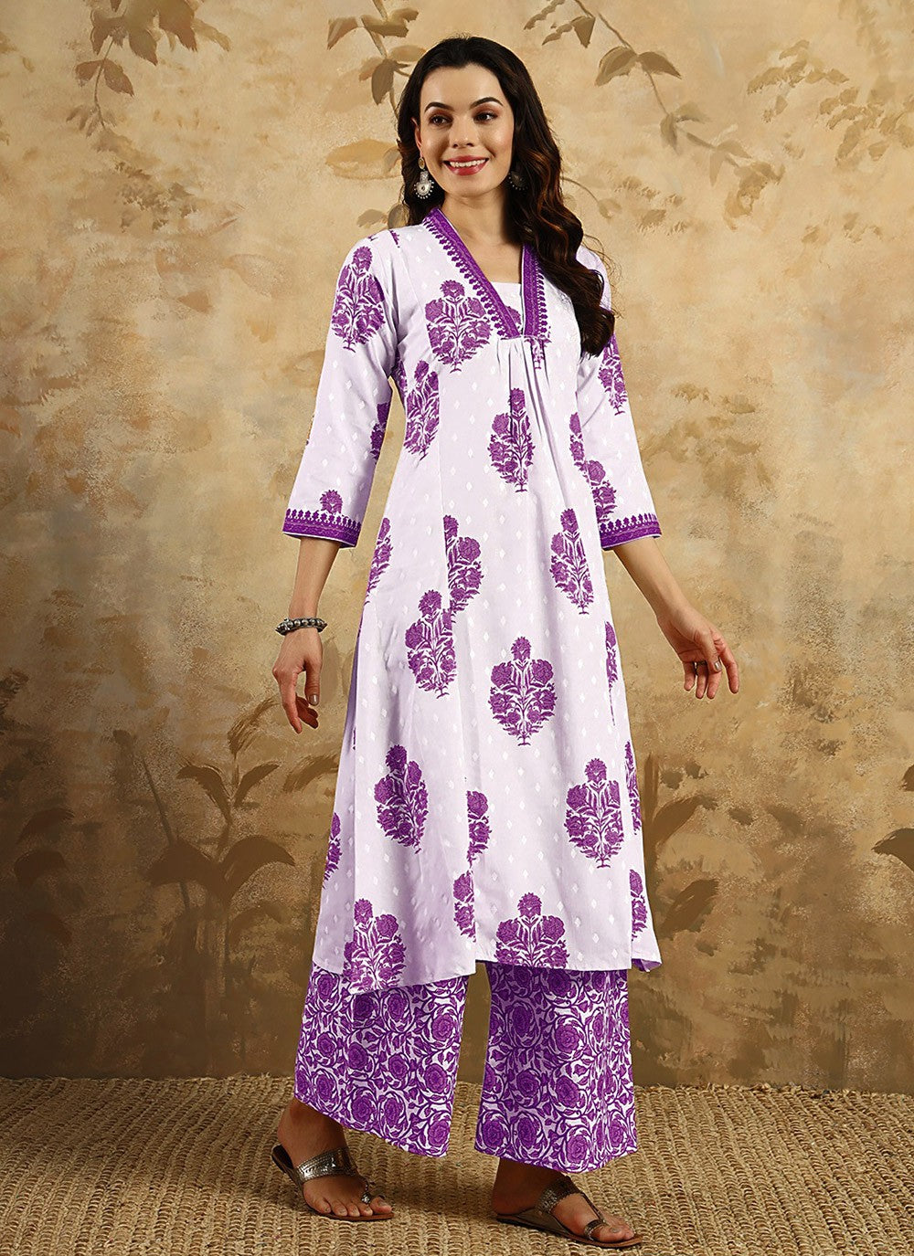 Printed Blended Cotton Salwar Suit - T4517