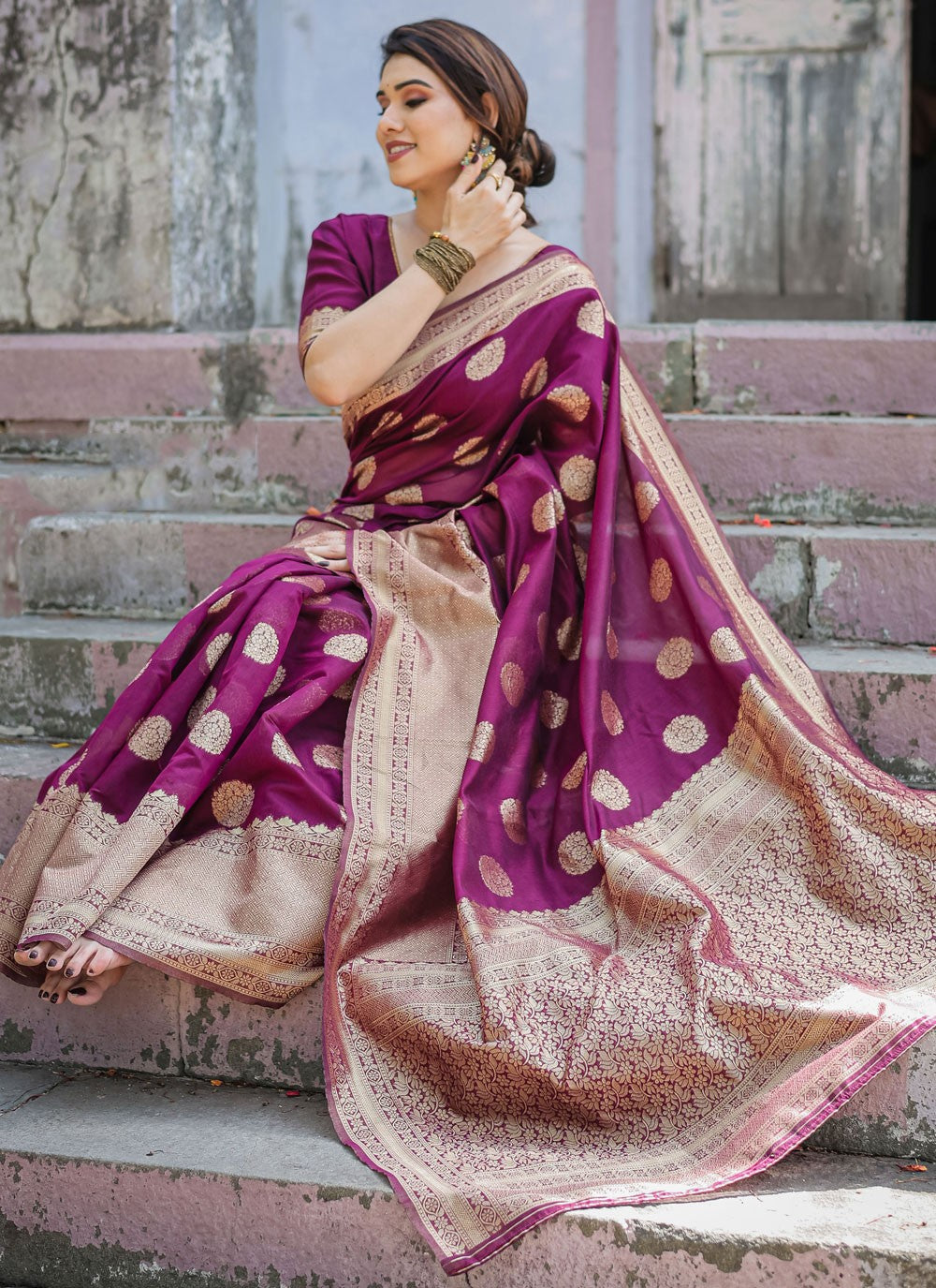 Classic Woven Chanderi Silk Saree - S7288
