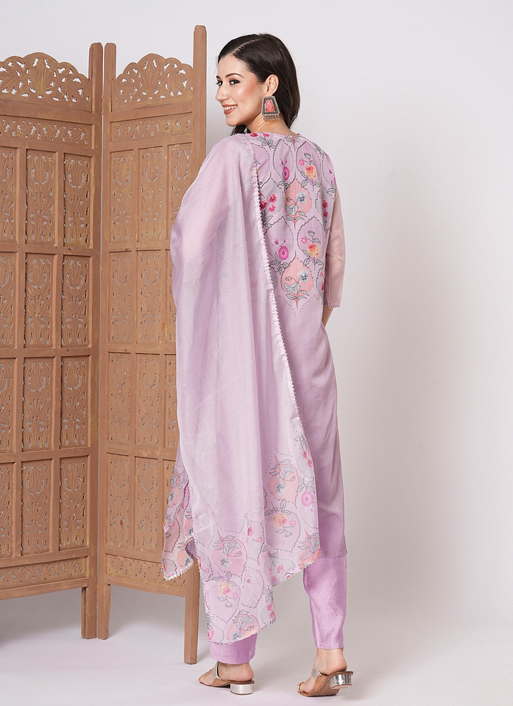 Silk Pant Style Suit - T4198