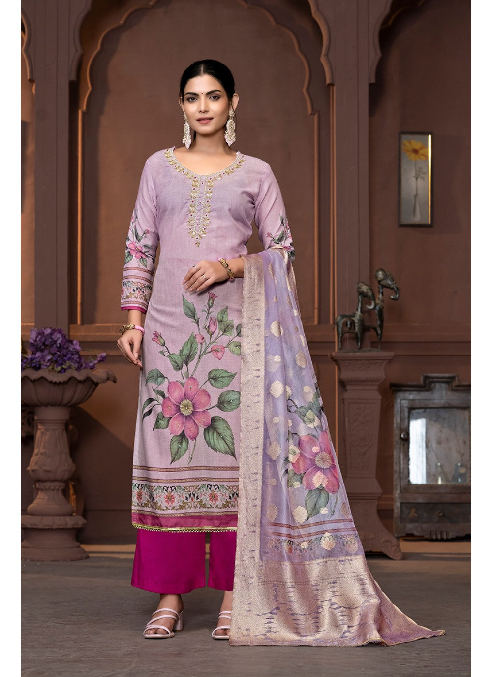 Cotton Palazzo Suit - T3437