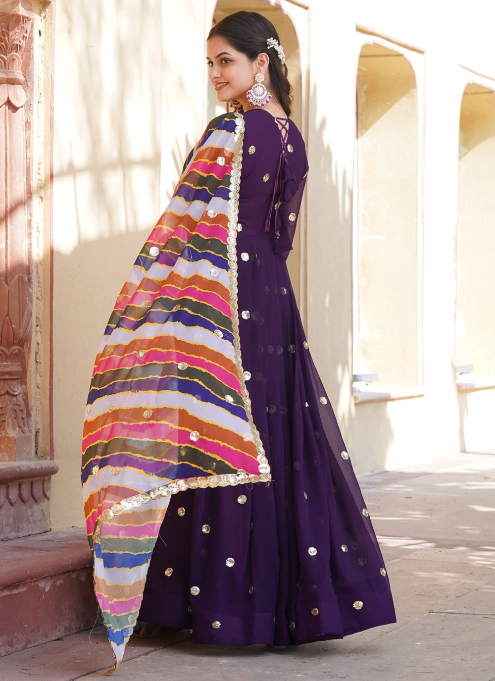 Faux Georgette Gown - G1386