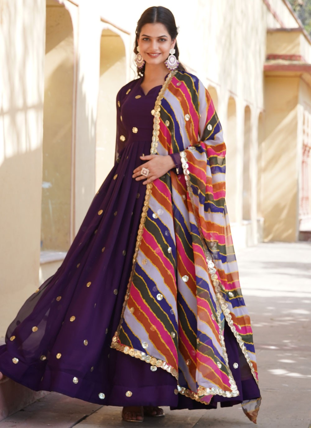 Faux Georgette Gown - G1386
