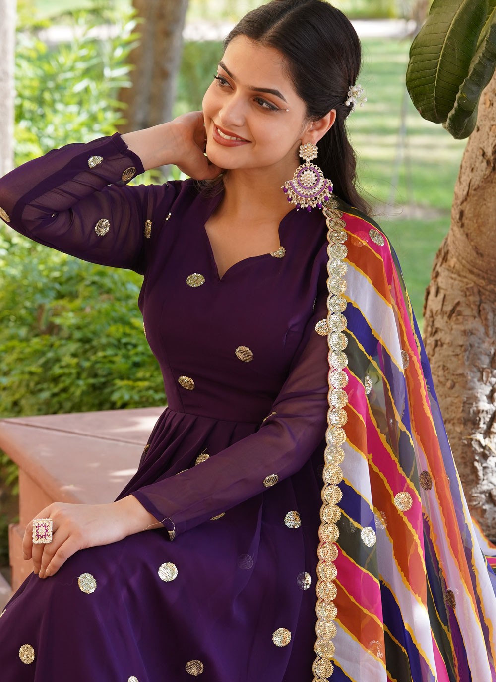 Faux Georgette Gown - G1386