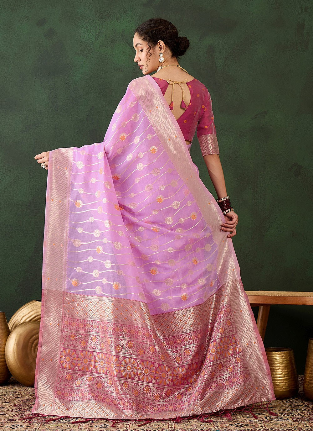 Classic Woven Cotton Saree - S8324