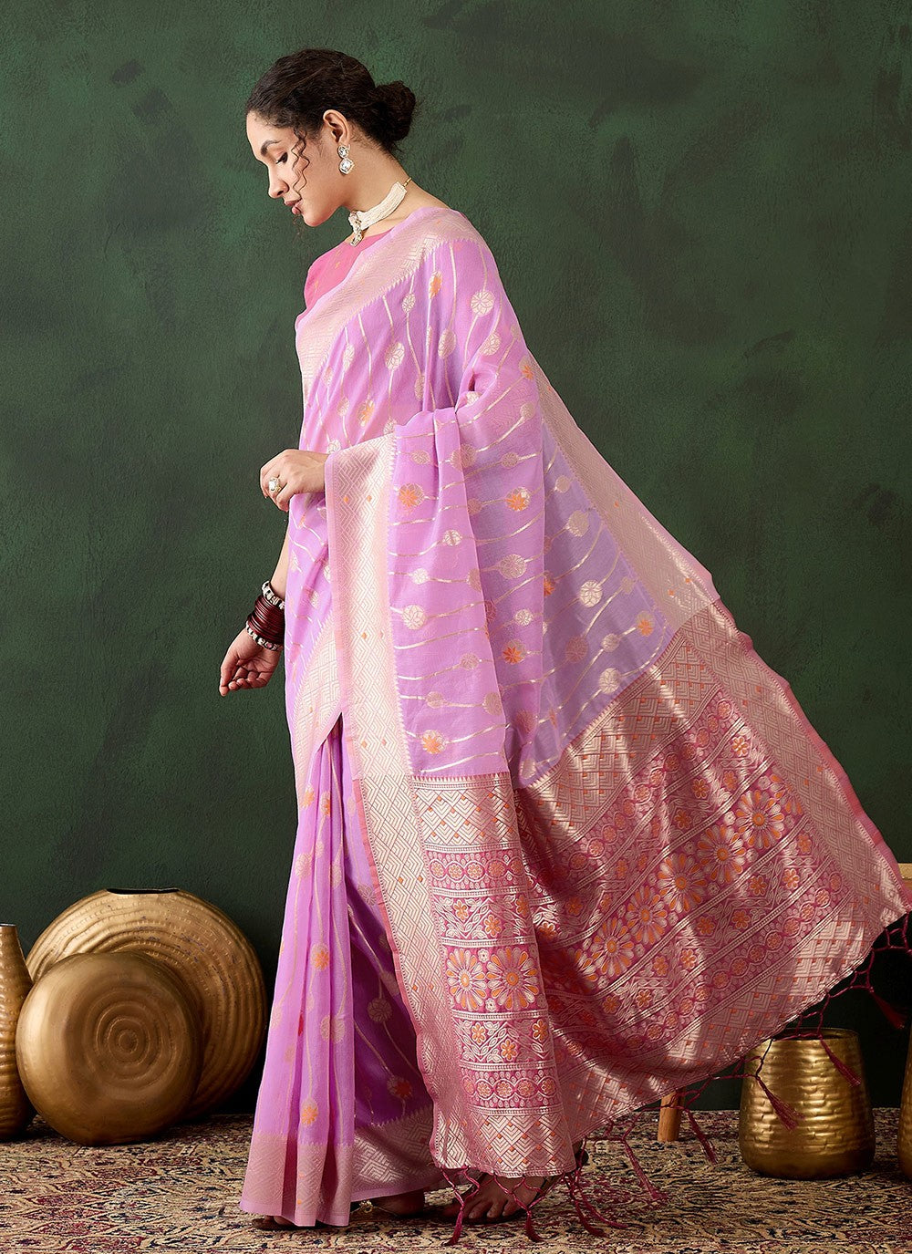 Classic Woven Cotton Saree - S8324