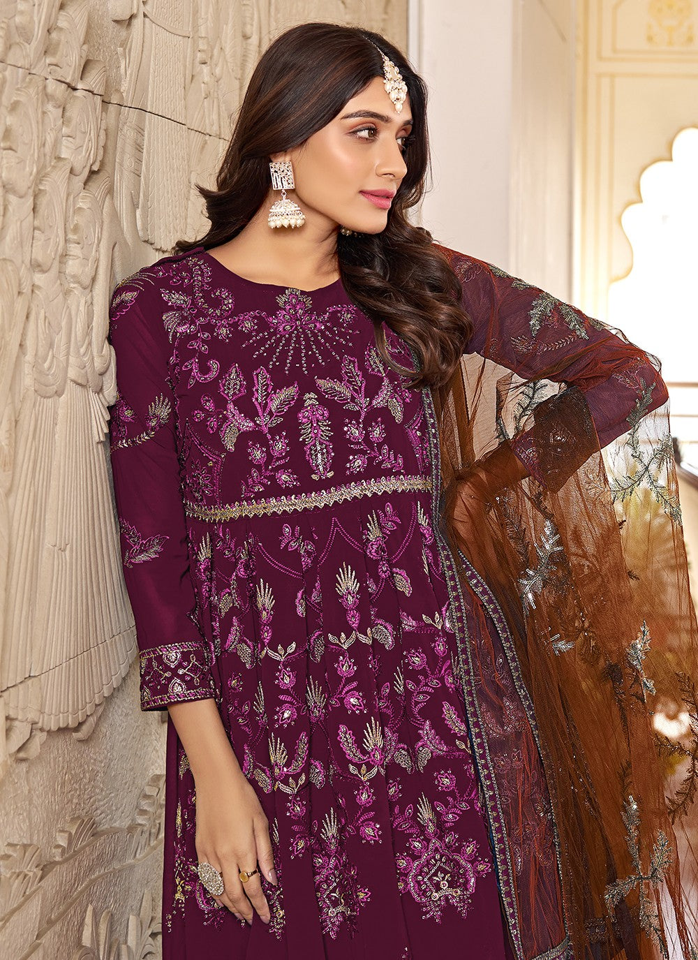 Faux Georgette Gown - G1312