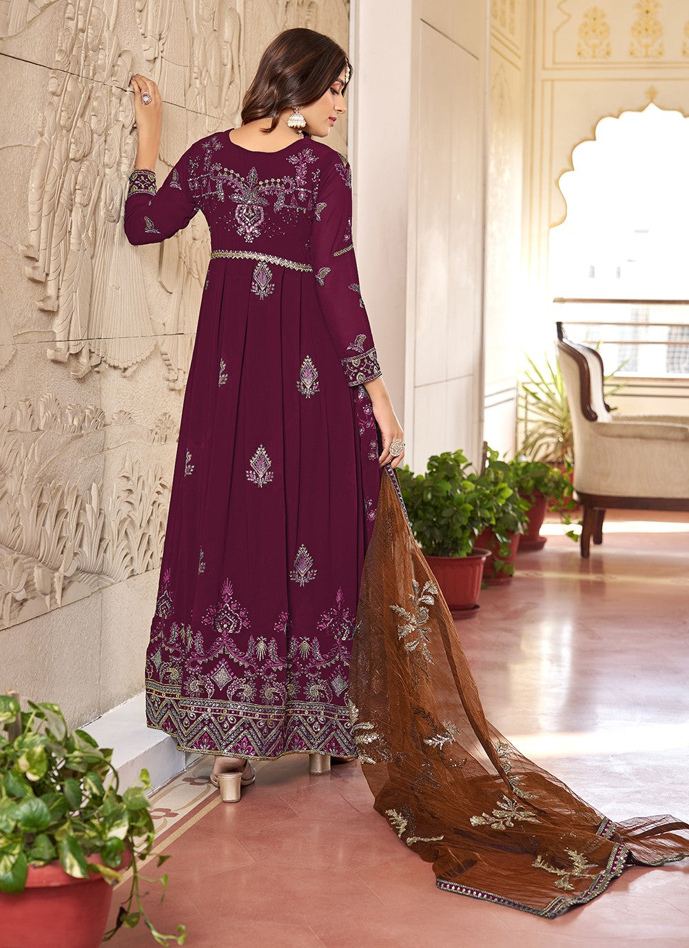 Faux Georgette Gown - G1312