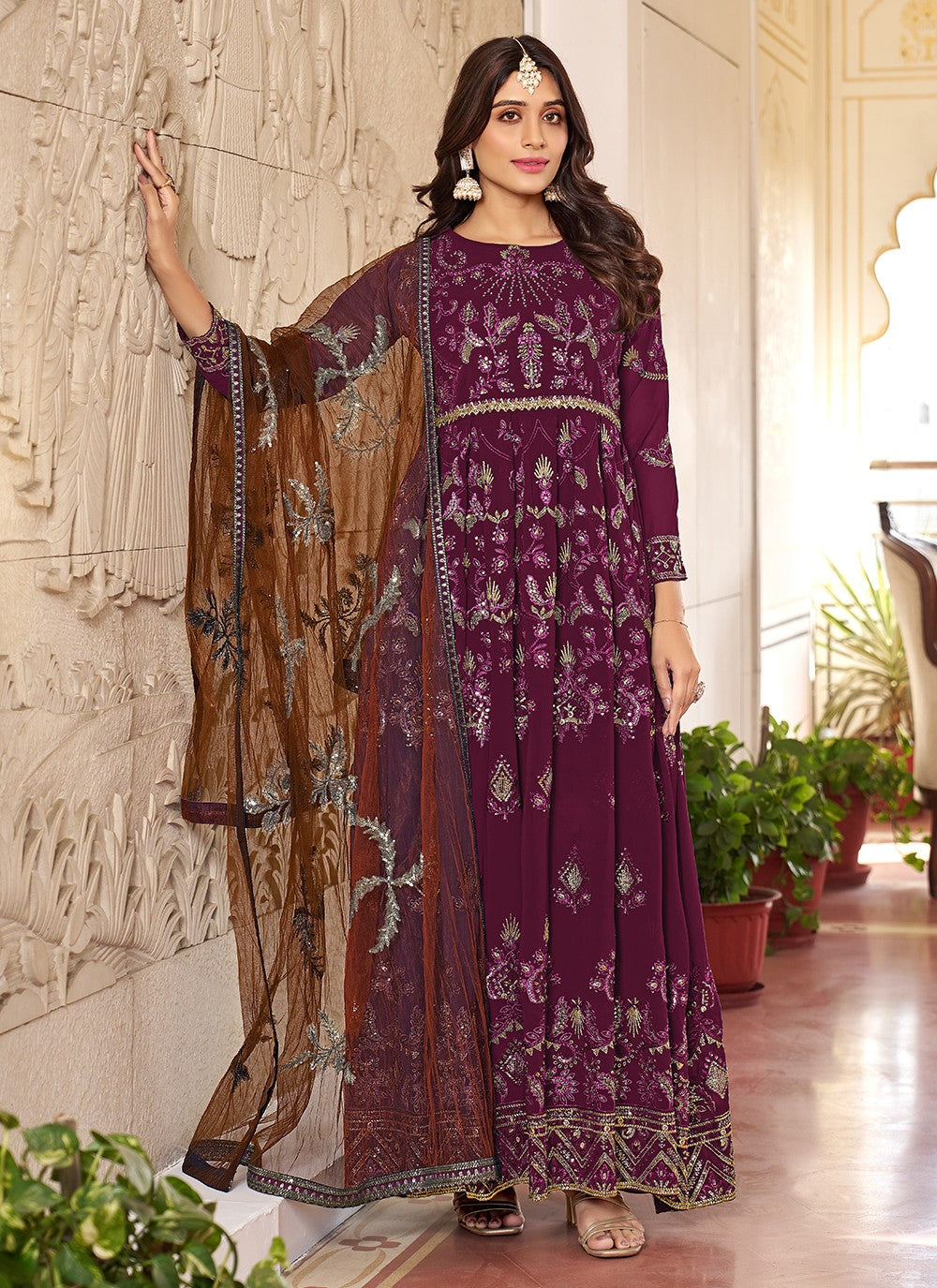 Faux Georgette Gown - G1312
