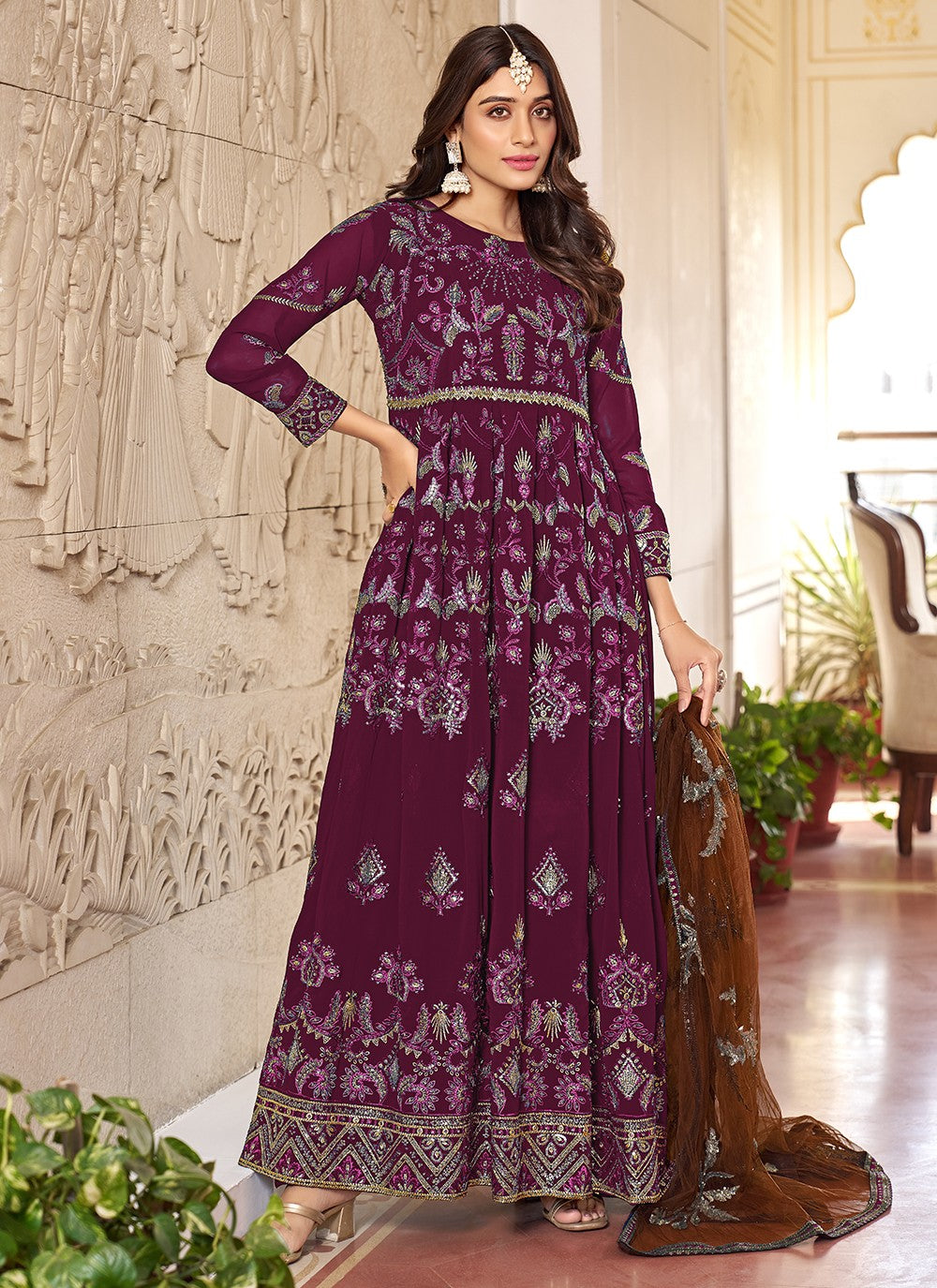 Faux Georgette Gown - G1312