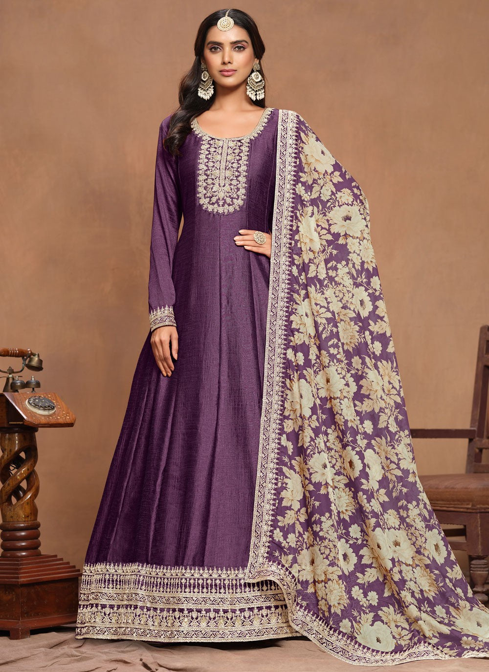 Art Silk Gown - G1582
