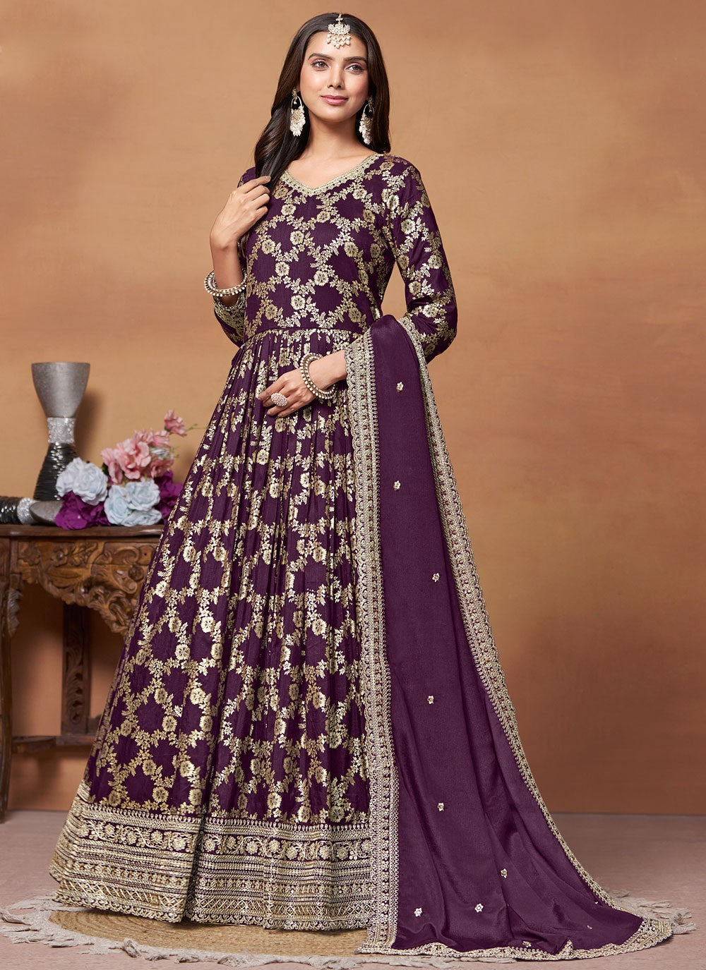 Salwar Suit Embroidered Jacquard - S6425