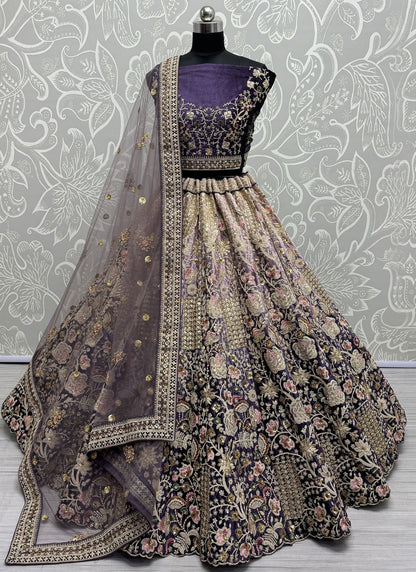 Diamond Velvet A - Line Lehenga - L2261