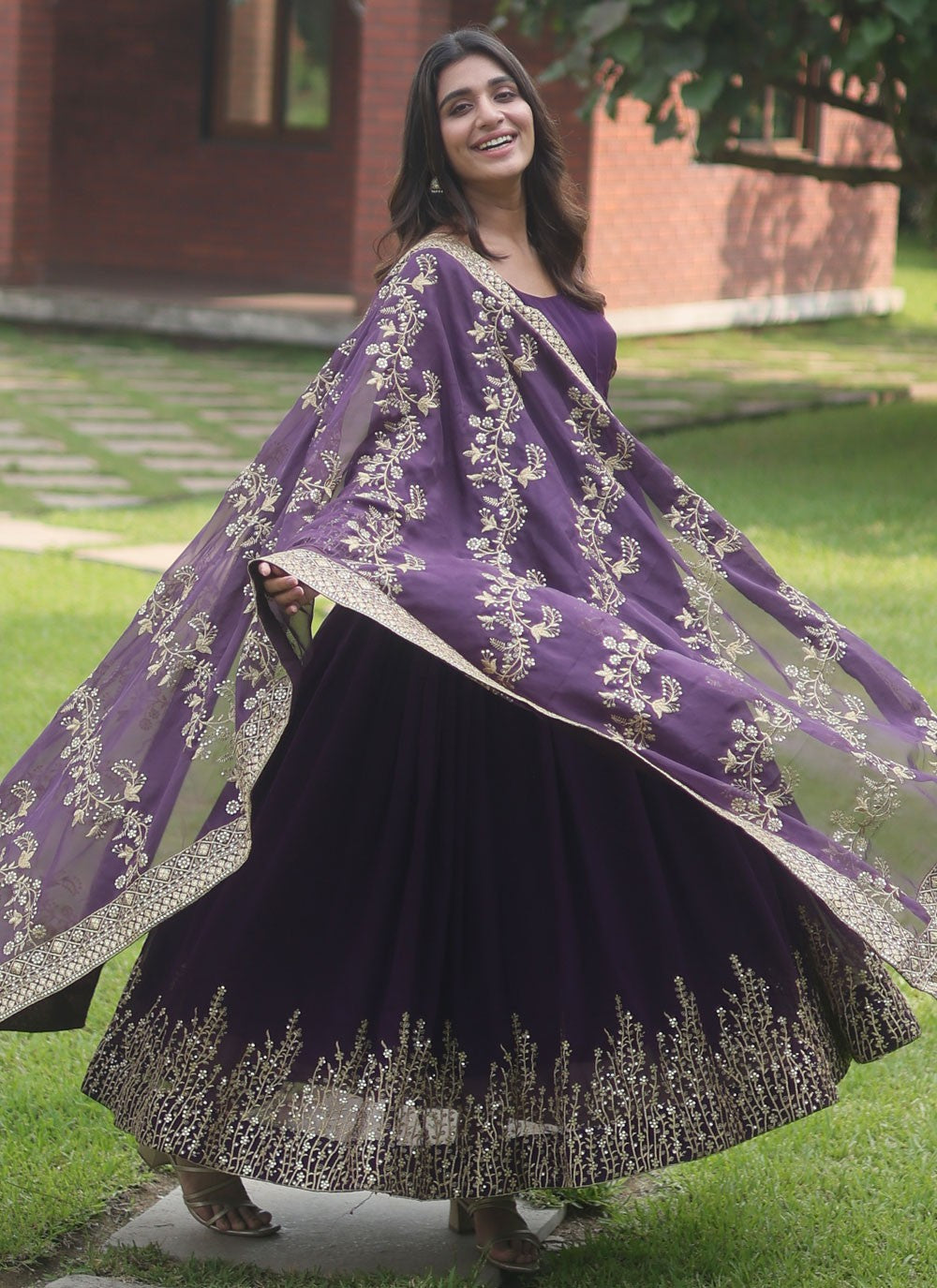 Faux Georgette Gown - G1251